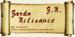 Žarko Milisavić vizit kartica